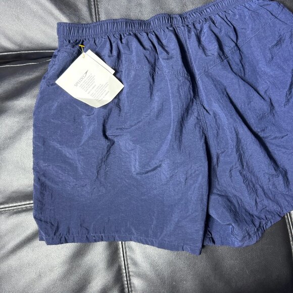 NWT Speedo Men's Swim Trunk Shorts Blue Mesh Lined Logo Drawstring Size XL - Picture 6 of 16